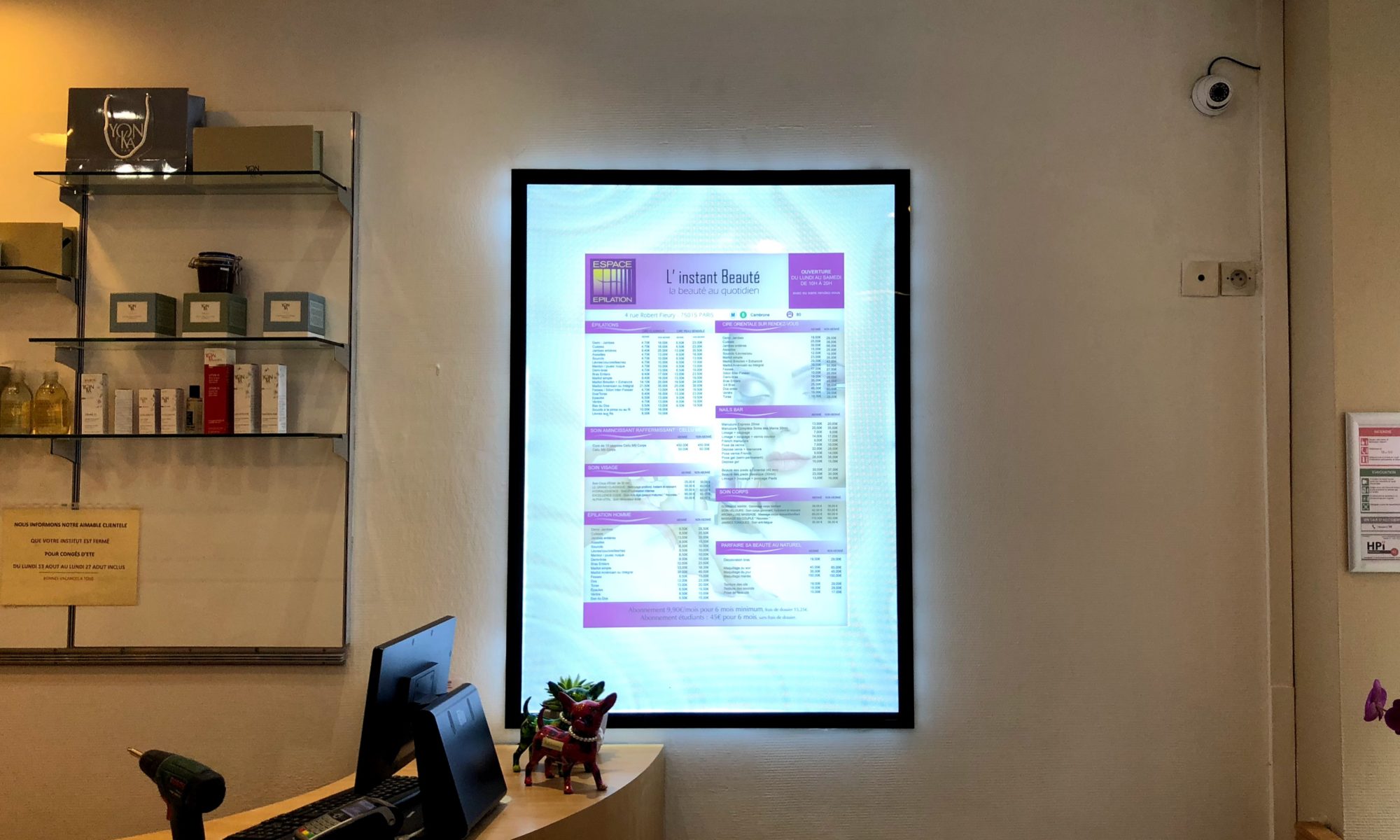 Digital signage installation